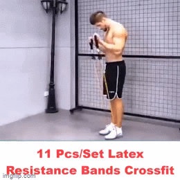 New 11Pcs Set Resistance Bands Fitness Training Workout Gym Tubes
